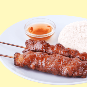 2 pcs Chunky Pork BBQ with Rice