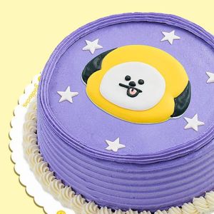Goldilocks with BT21 Chimmy Marble Greeting Cake