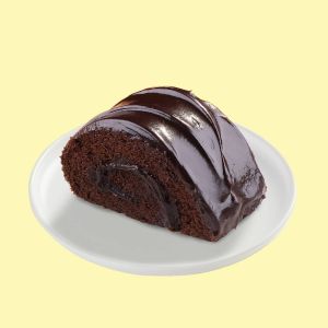Classic Chocolate Whole Roll Cake Slice