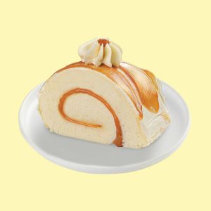Dulce de Leche Roll Cake Slice