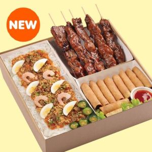 Salo Salo A Palabok Pork BBQ & Lumpiang Shanghai